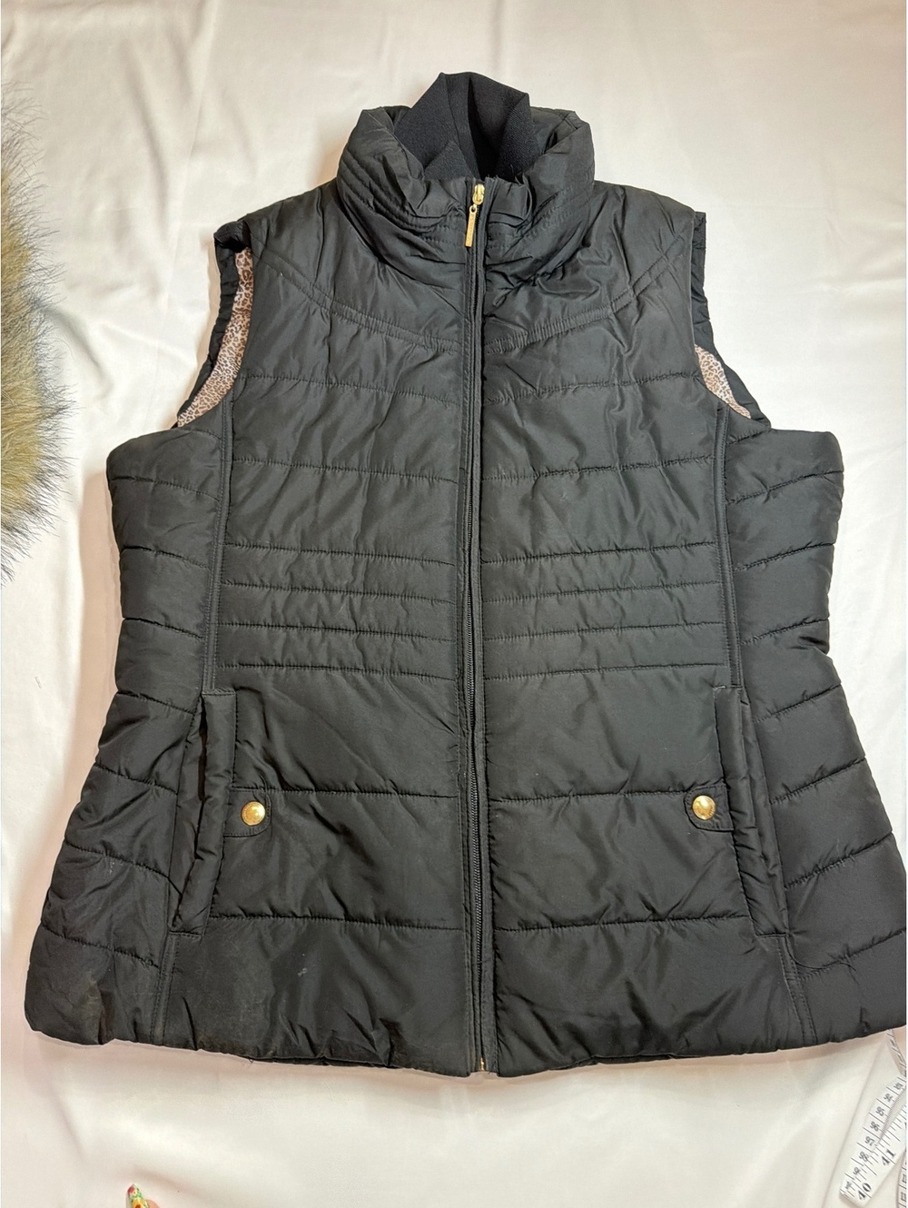 Weatherproof black and leopard women’s vest